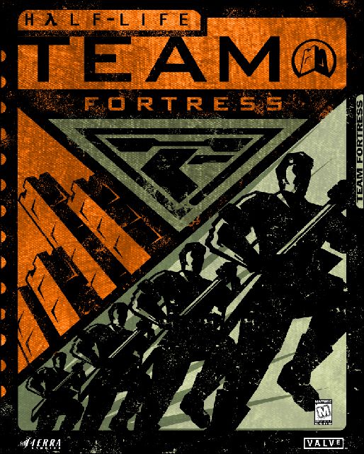 Second version, age rating and company logos included. The "HALF-LIFE" text on the logo was changed to "VALVE'S" for Valve's Team Fortress. Second version, age rating and company logos included. The "HALF-LIFE" text on the logo was changed to "VALVE'S" for Valve's Team Fortress.