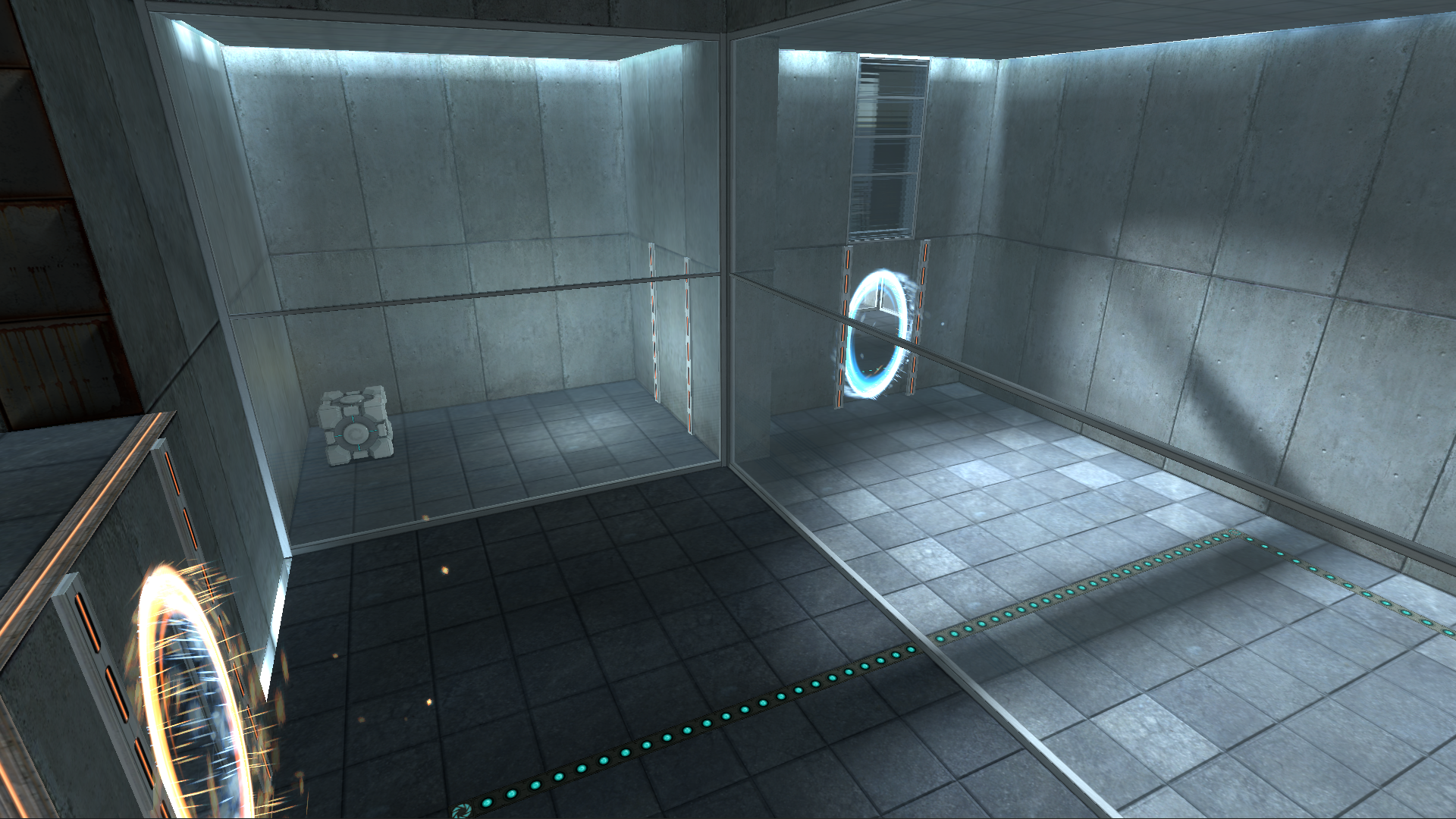Test Chamber 01, left side. Test Chamber 01, left side.