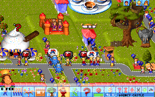 Clearly visible here are different flowers, and the rides' exits are slightly different.