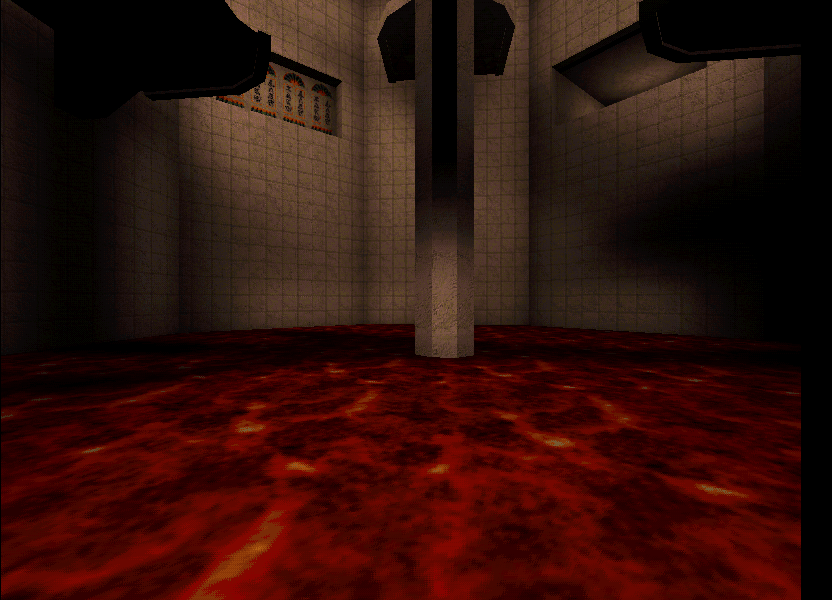 Bottom of the large, octagon-shaped room. Bottom of the large, octagon-shaped room.