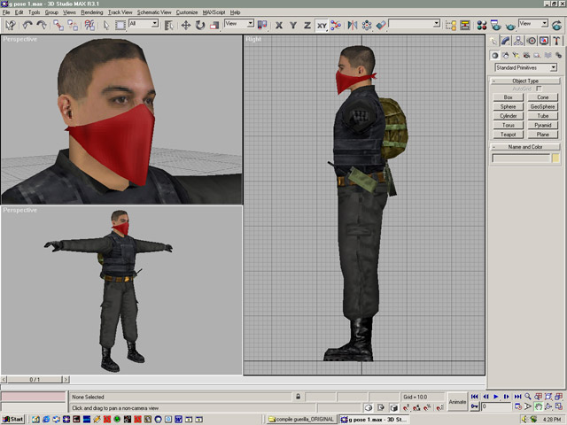 3DS Max screenshot of the Guerilla Warfare.