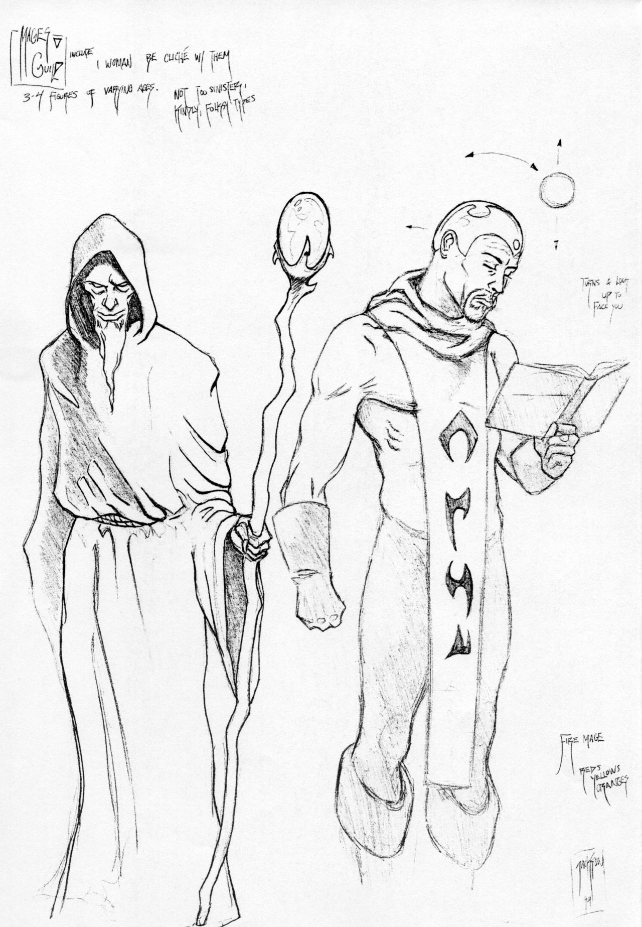 Mages Guild Wizard and Fire Mage