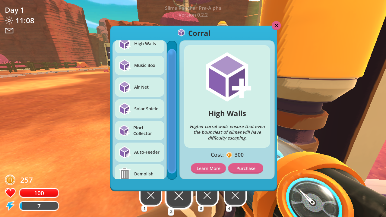 Corral upgrade list before v0.3.0.