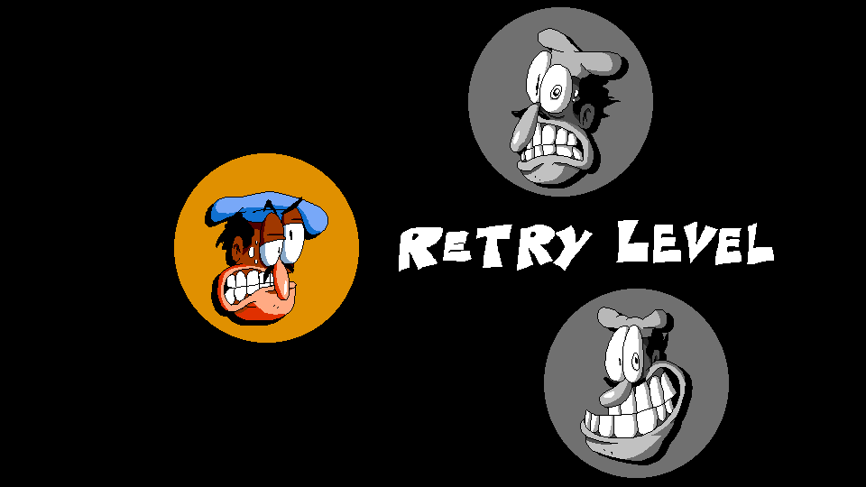 Restarting a level.