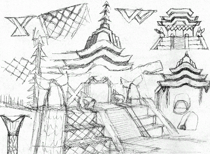 Concept art for Seaside Hill.