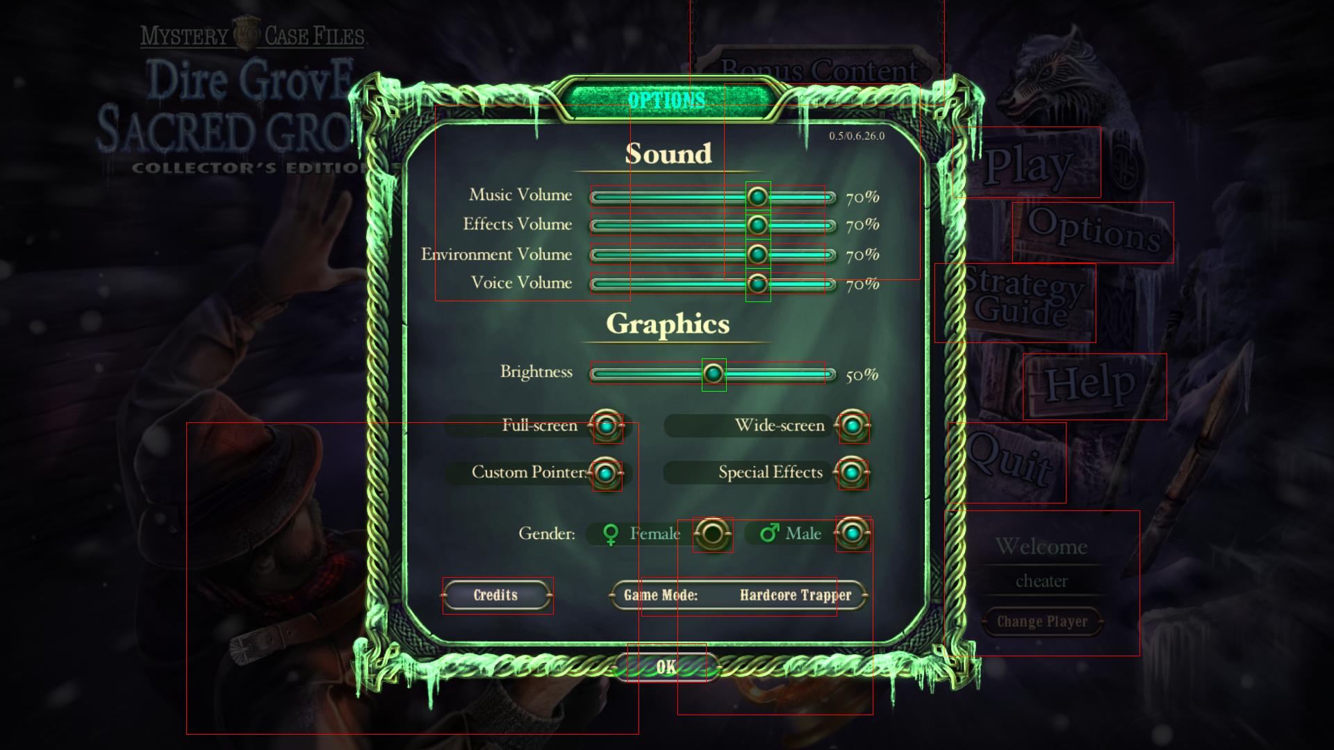 The options menu. The build number is there normally. The options menu. The build number is there normally.