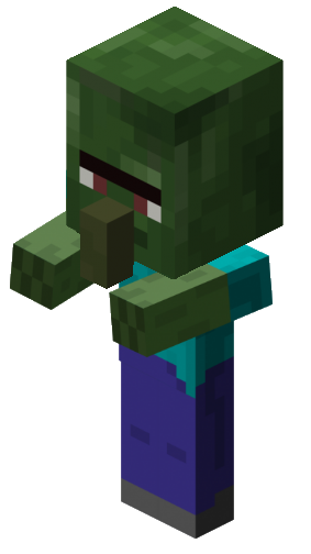 An isometric render of a Baby Zombie Villager. An isometric render of a Baby Zombie Villager.