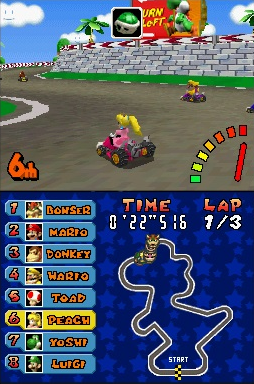 Early screenshot of GCN Yoshi Circuit with the early road texture Early screenshot of GCN Yoshi Circuit with the early road texture