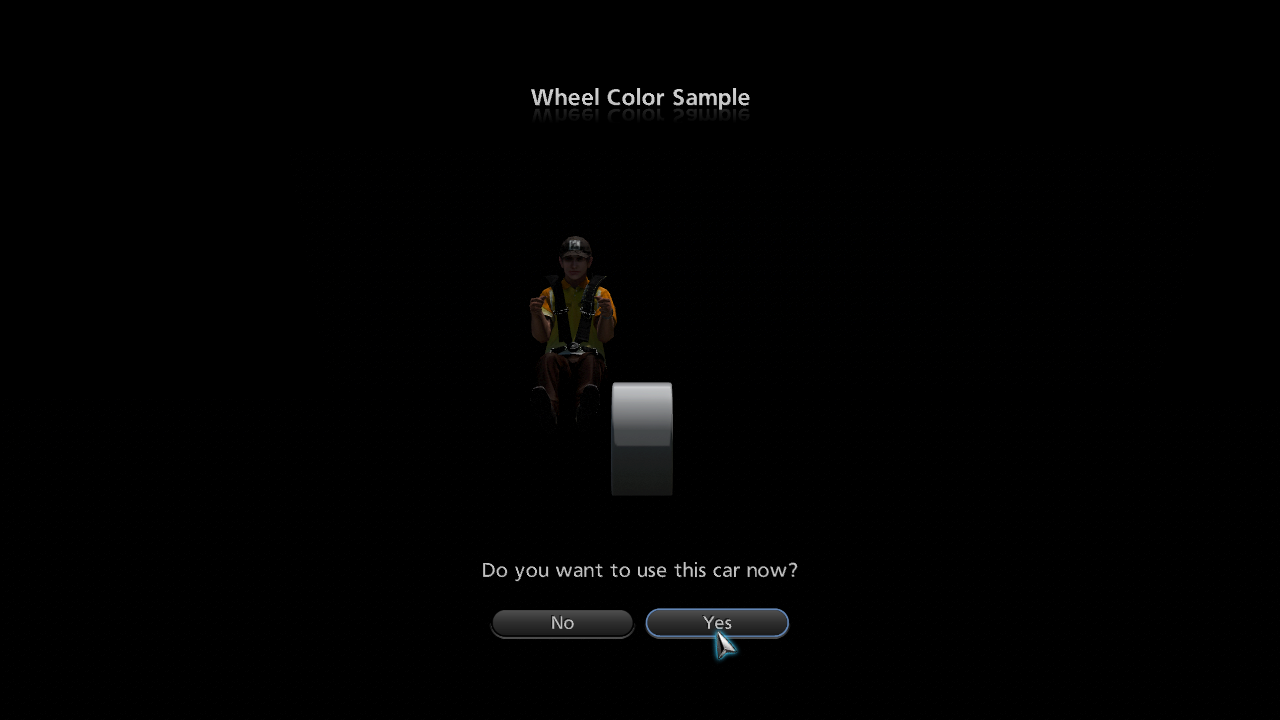 A screenshot of obtaining the "vehicle" via a ticket item hacked into the save data. Note the driver's position. A screenshot of obtaining the "vehicle" via a ticket item hacked into the save data. Note the driver's position.