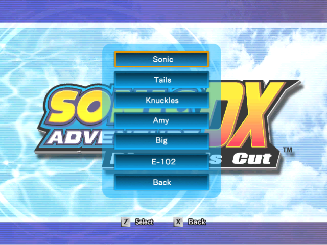 SonicAdventureDX2011_HowtoPlayMenu.png