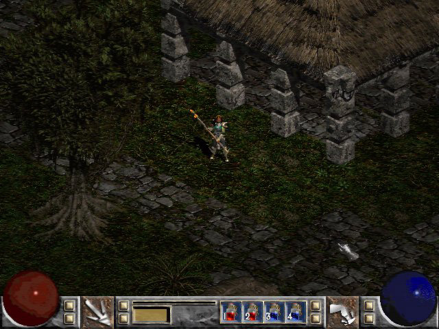 Old interface, with Diablo 1 potion graphics.