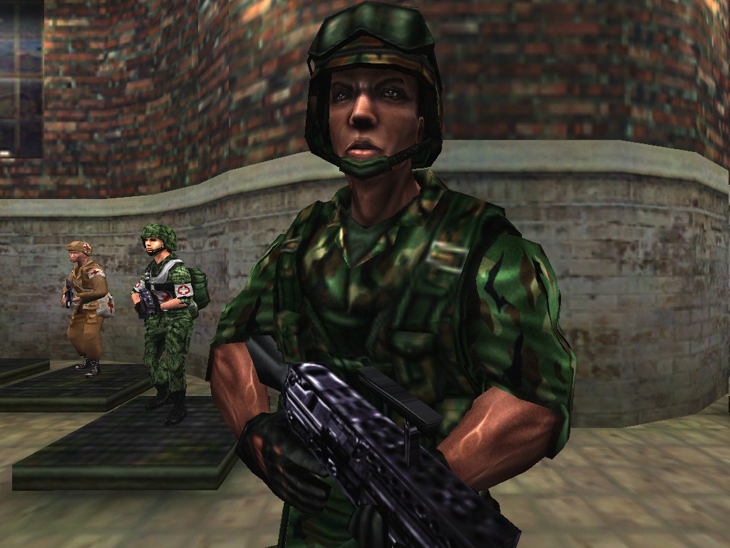 Machine Gunner class in a model demonstration map. Machine Gunner class in a model demonstration map.