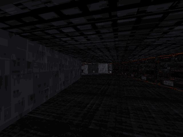 Start of the second long hallway. Start of the second long hallway.