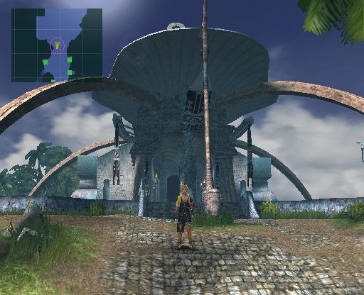 Besaid with no NPCs. Besaid with no NPCs.