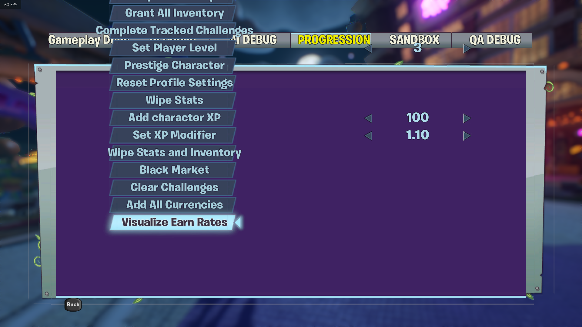 Progression Debug Tab #2 Progression Debug Tab #2