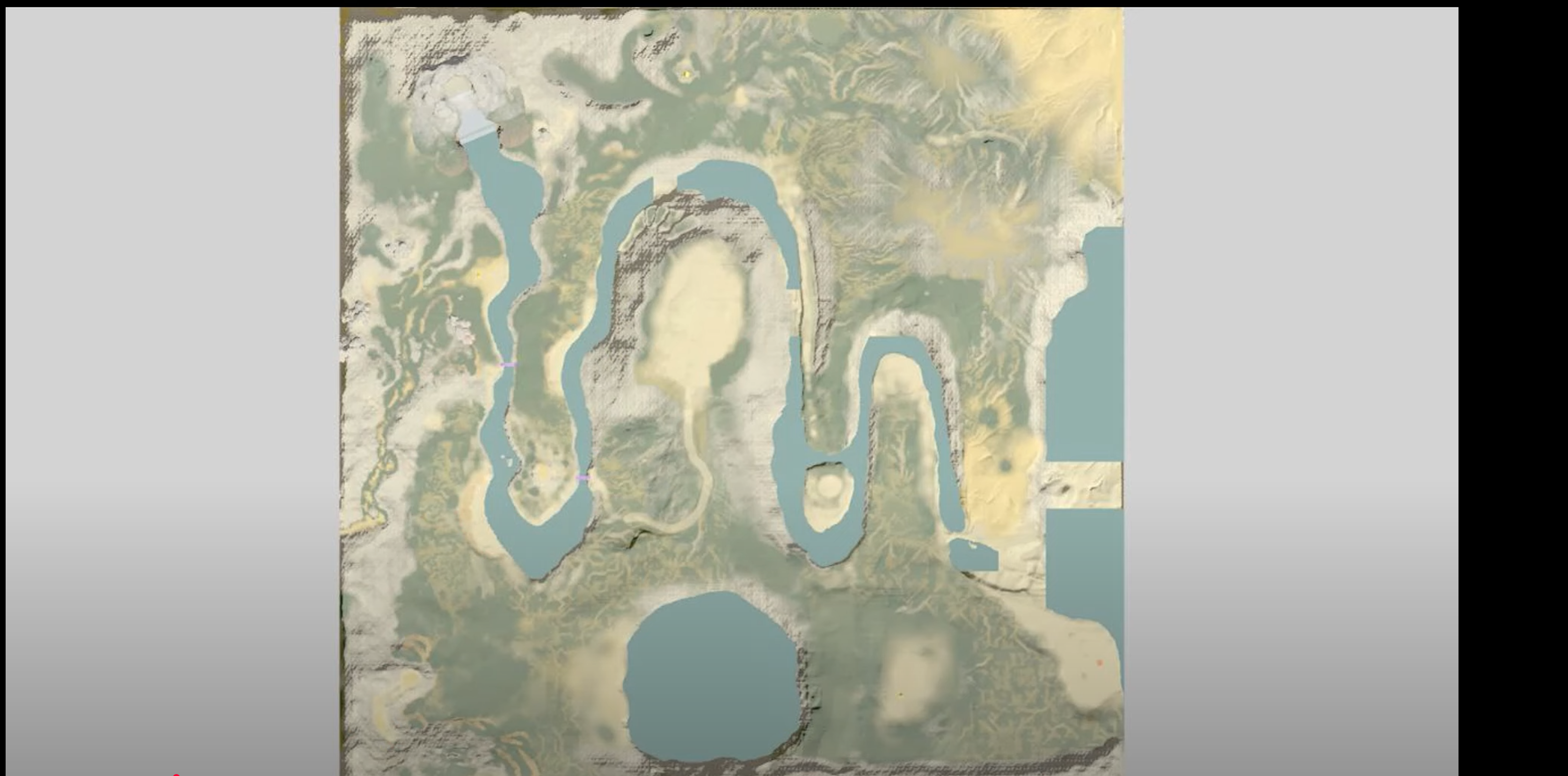 Top-down view of the map