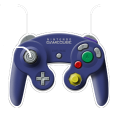 A GameCube controller. The Wii version only allows the use of a single, extensionless Wii Remote.