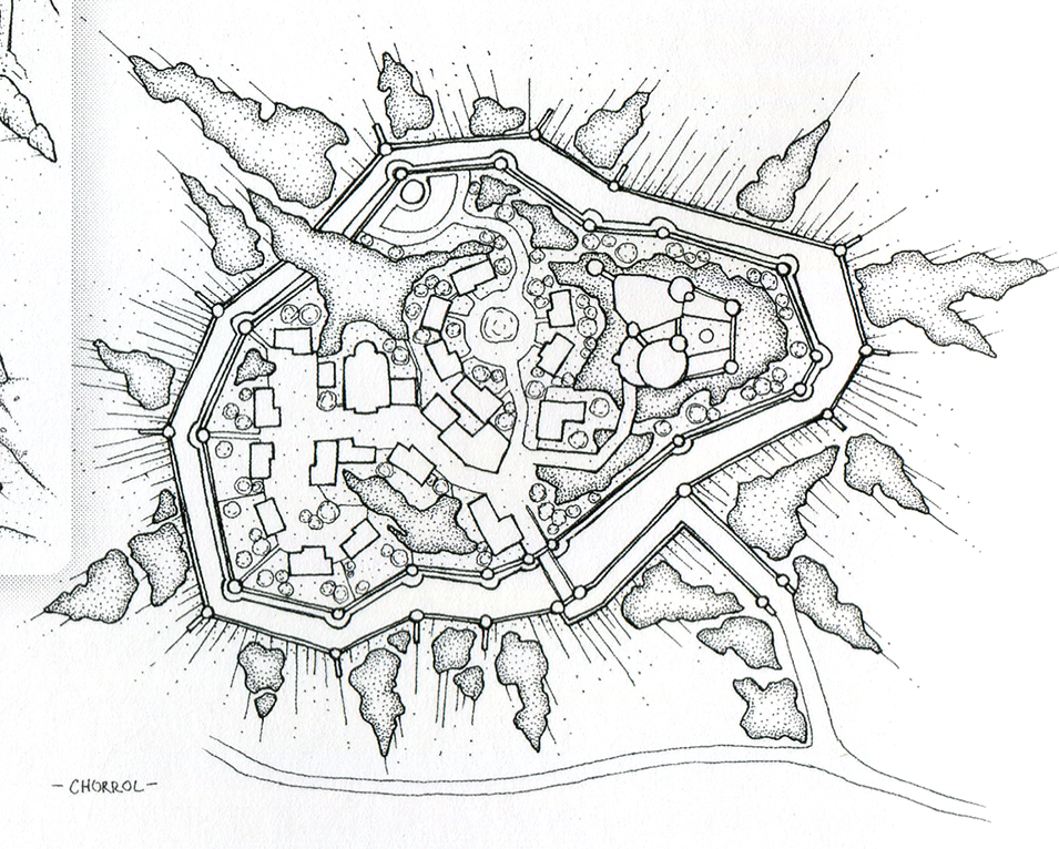 Concept art, city outline. Concept art, city outline.