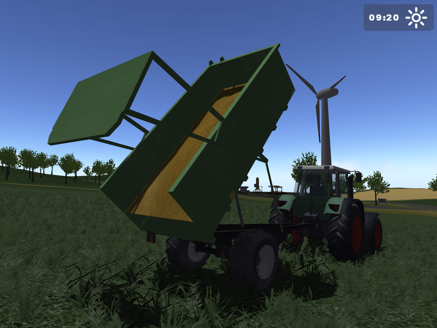 Playing the animation does not affect the grain inside of a tipper.