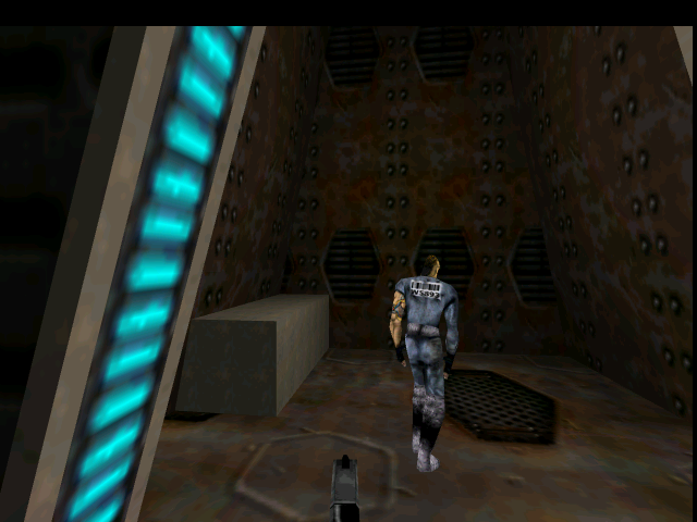 The cell with a bed, which is only seen in Cellblock 1.