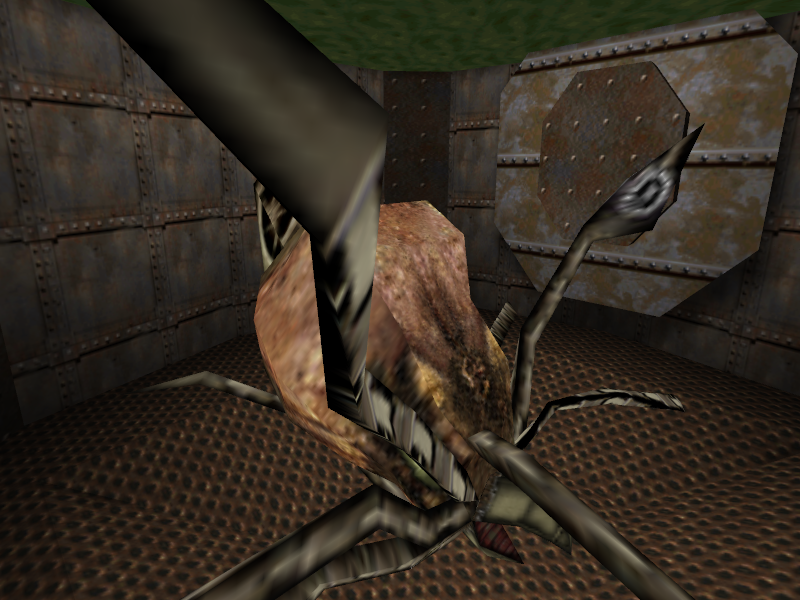 The cut Tentaclor enemy inside the Shotcycler 6 water pool.