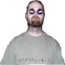 One of the developers, presumably, with glowing eyes. One of the developers, presumably, with glowing eyes.