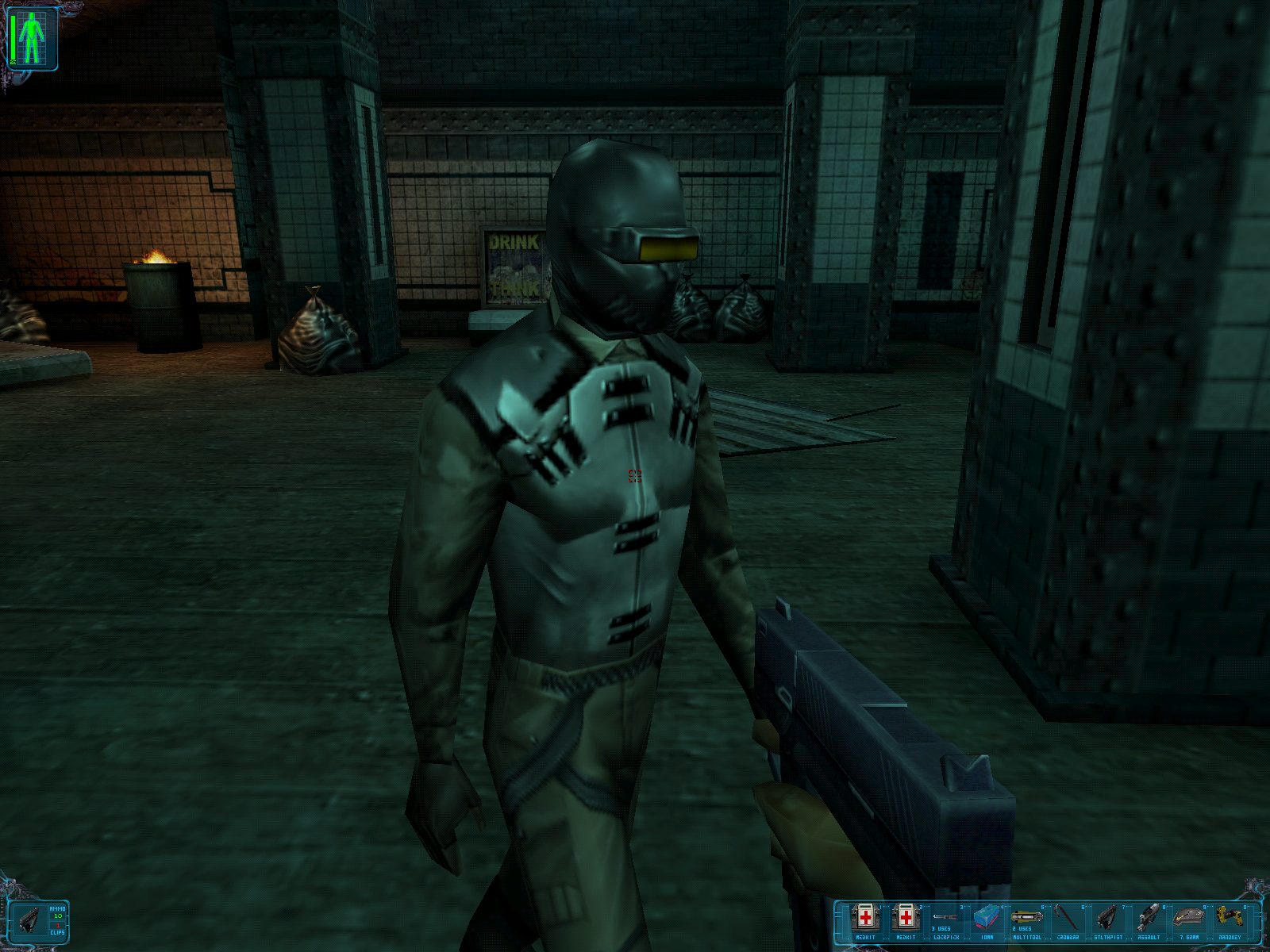 Battery Park, with non-stacking medkits in the belt.