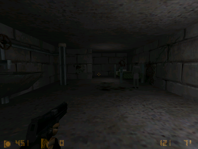 A prison cell containing a hostage.