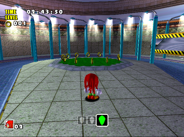 The incorrect object layout when playing as Knuckles. The incorrect object layout when playing as Knuckles.