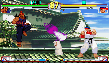 Note the blue gi and double Zanku Hadouken Note the blue gi and double Zanku Hadouken