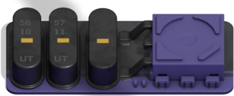 A transformator, more covered up, with a cut-off shadow above it. A transformator, more covered up, with a cut-off shadow above it.