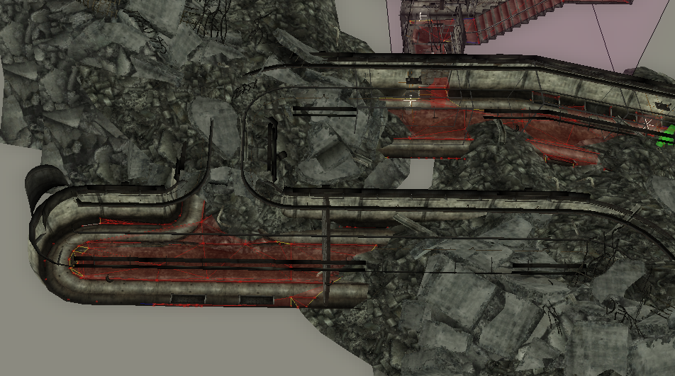 Navmesh for inaccessible area still present.