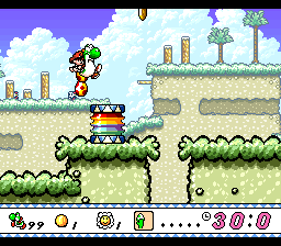 A colorful spring platform.