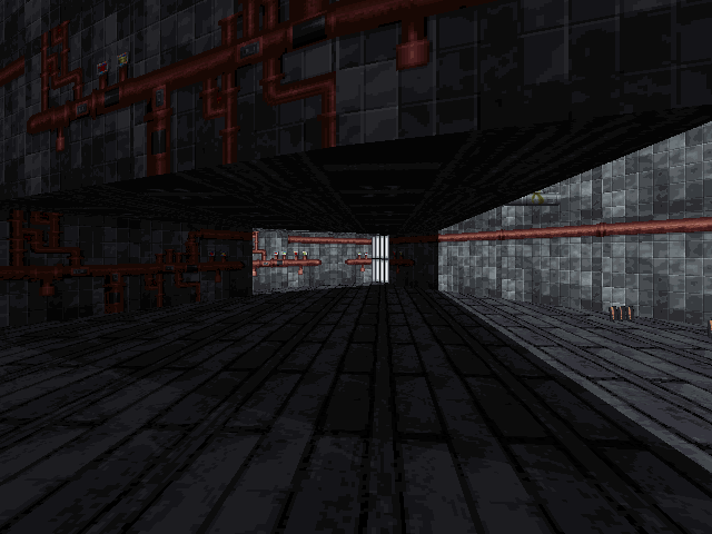 The ammo and enemies to the left of the elevator. The ammo and enemies to the left of the elevator.