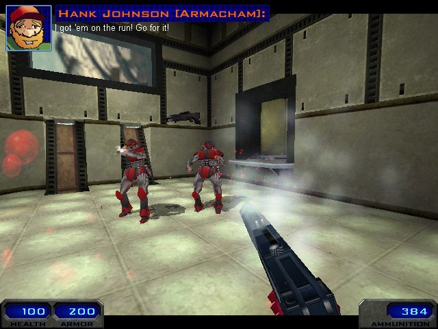 Transmission has an orange text, old portrait of Hank (taken from concept art) and it tells the player to which faction character belongs to. Also MAC10 is darkblue
