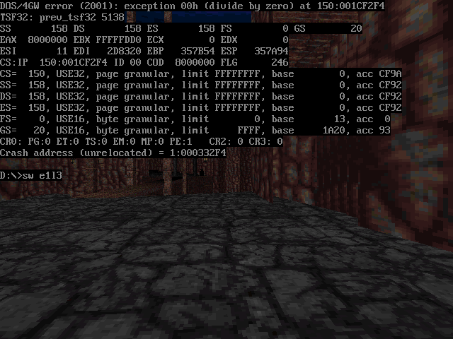 640x480 mode crashing as usual.