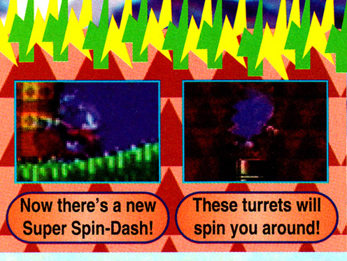 Wait, those spinny things can shoot stuff? And the Peel-Out is a Spin-Dash!? Wait, woops. more errors.