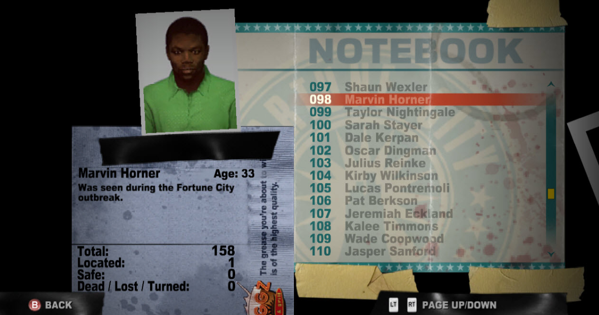 Marvin's notebook page.