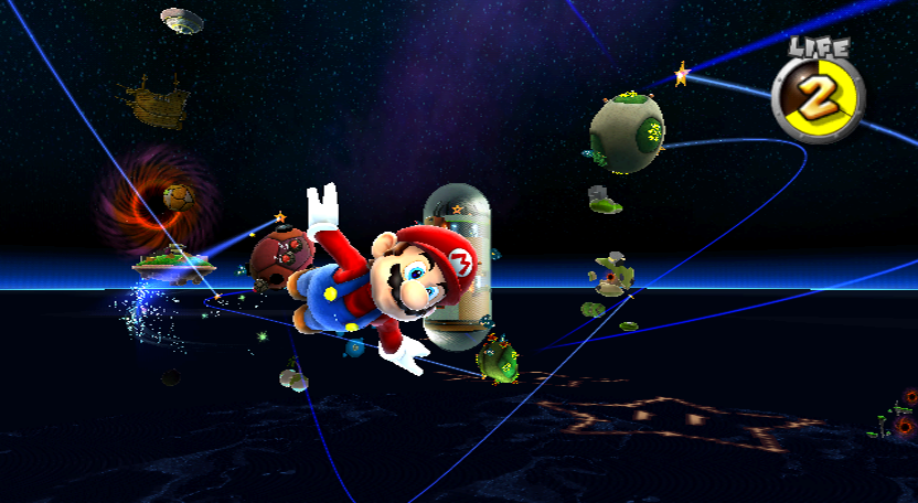 Good Egg Galaxy's skybox has been left unchanged since the GDC 2007 builds. Good Egg Galaxy's skybox has been left unchanged since the GDC 2007 builds.