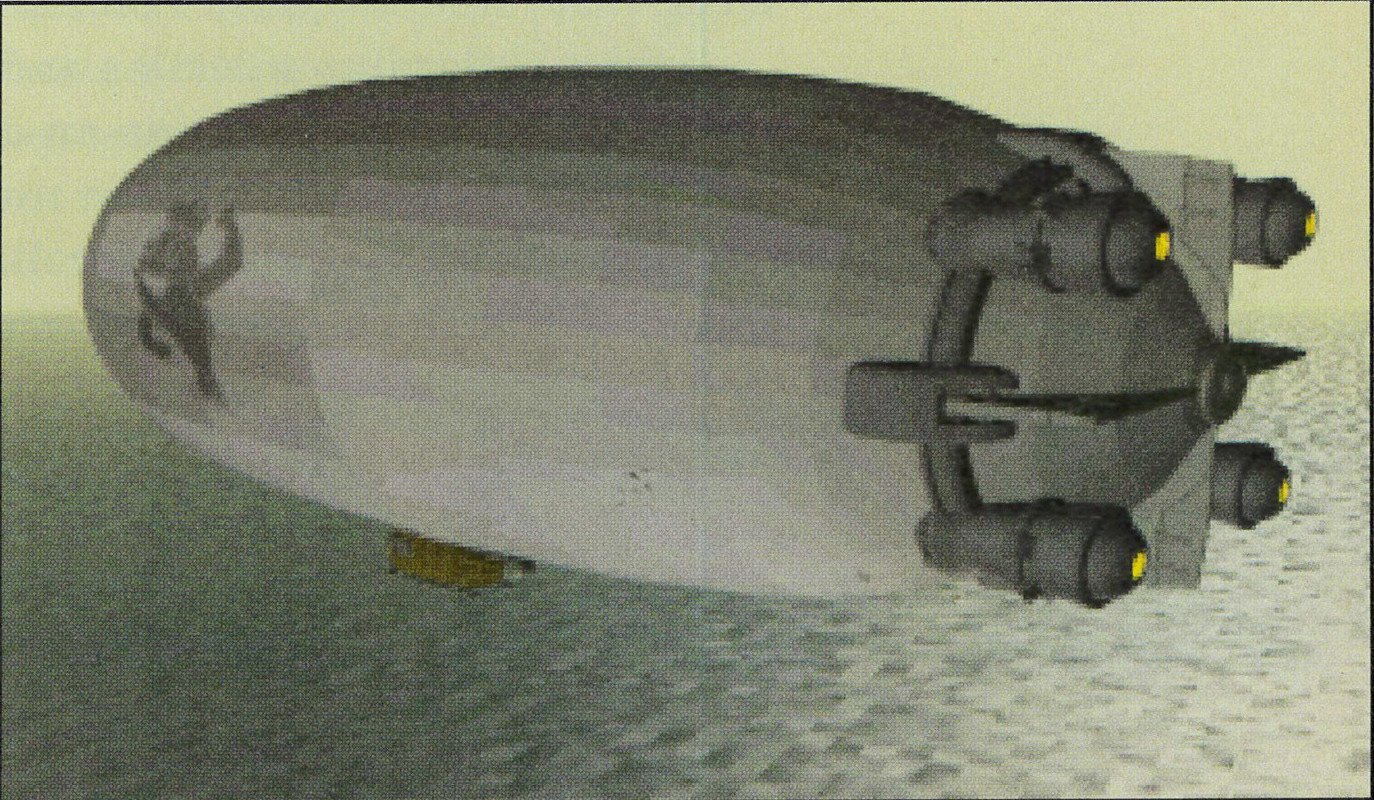 Concept art of some kind of unnamed blimp