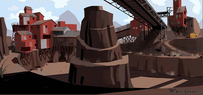 Badlands concept art, RED spire. Badlands concept art, RED spire.