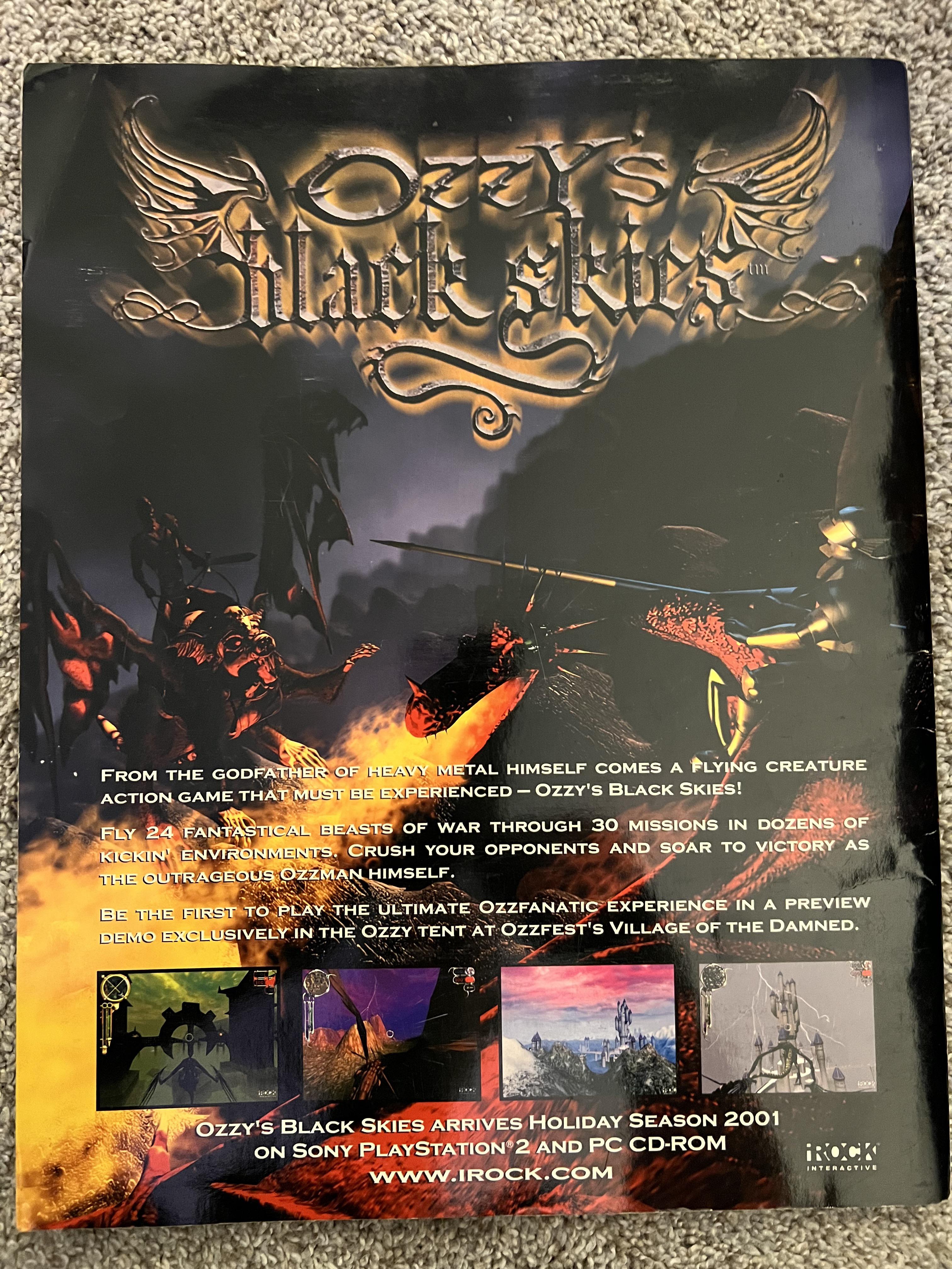 Promotional poster on back cover of Ozzfest 2001 Tour Program book Promotional poster on back cover of Ozzfest 2001 Tour Program book