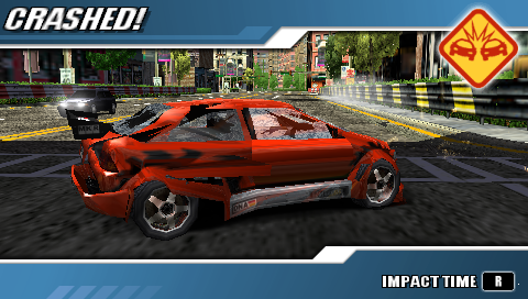 Car deformation in action.