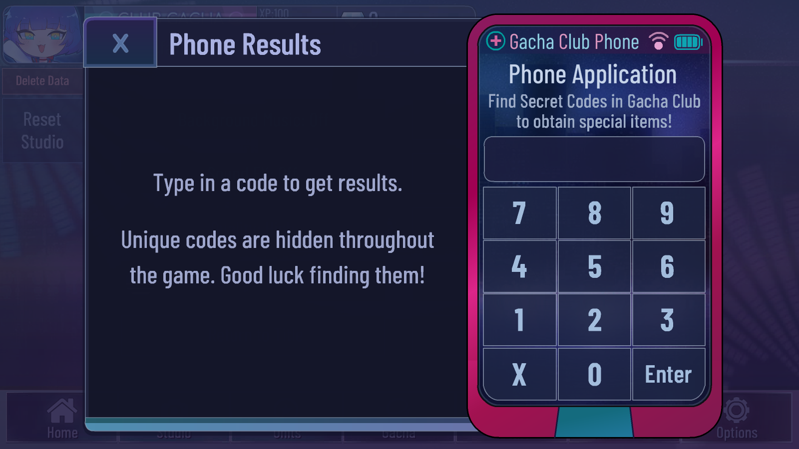 Screenshot of Gacha Club's Phone.