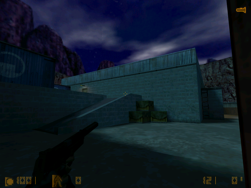 Outside the first warehouse.