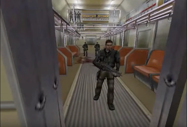 Fastline screenshot. Note the Militia models and Counter-Strike: Condition Zero ad.