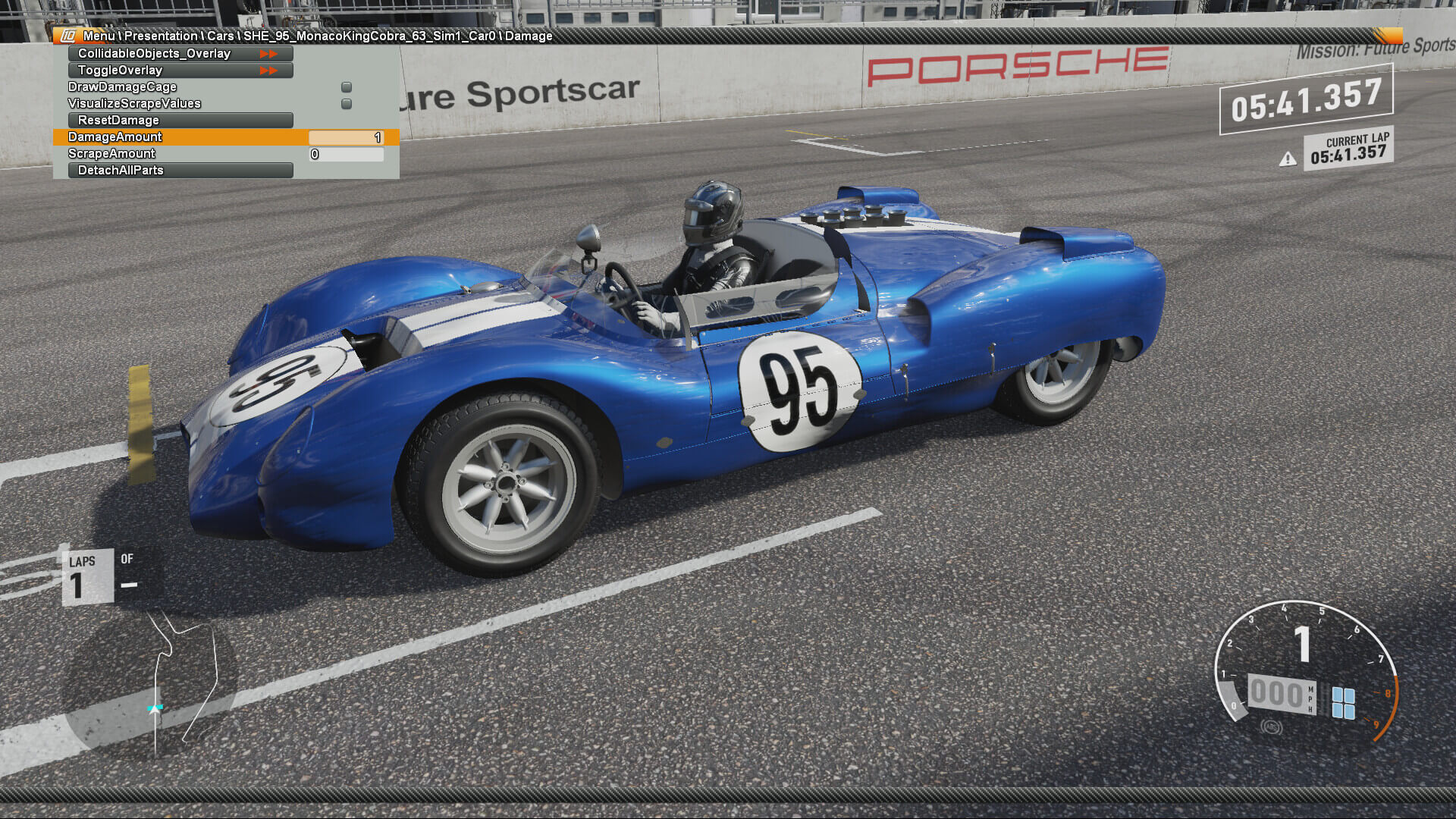 1963 Shelby Monaco King Cobra. Debuted in FM7 in the Barrett-Jackson Car Pack on January 15, 2019. Well... this was about when style was equal in importance to performance. Not that it isn't still, but this was at the extreme end of both.