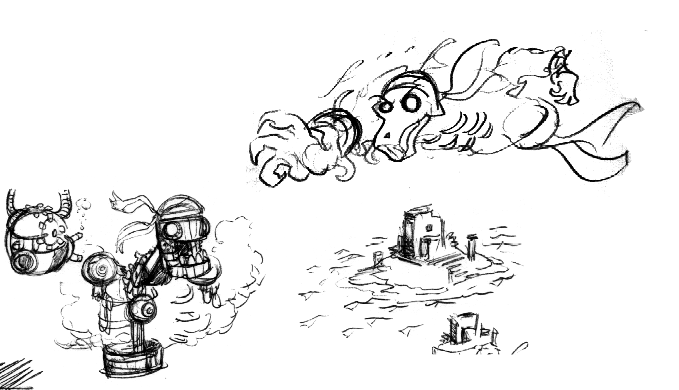 Some enemy concept sketches Some enemy concept sketches