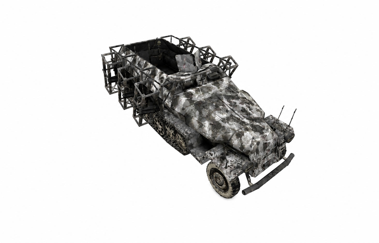 Half-track Snowy Variant. This would have most likely been used in the Holland levels of the cut British Campaign.