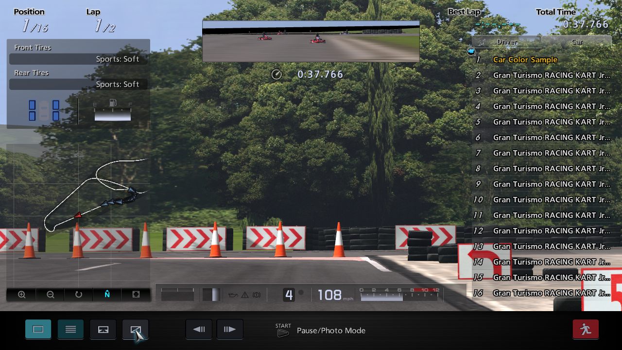 A screenshot of the bugged hood camera view during gameplay. Note the extreme magnification. This effect also occurs with the other "vehicle". A screenshot of the bugged hood camera view during gameplay. Note the extreme magnification. This effect also occurs with the other "vehicle".